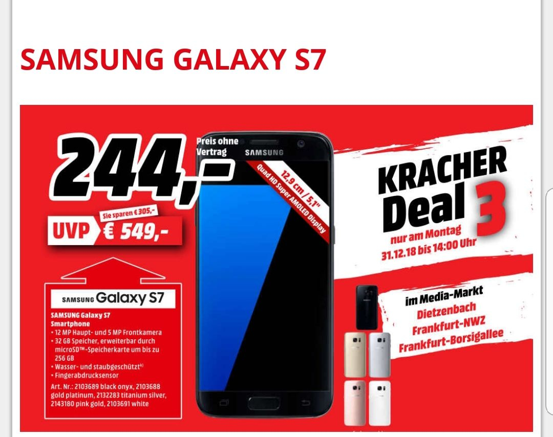 Handy Samsung S7 Ohne Vertrag Media Markt
