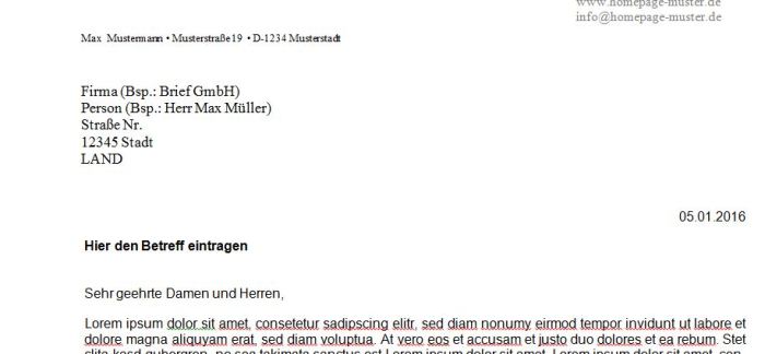 Vorlage Brief Word Din 5008